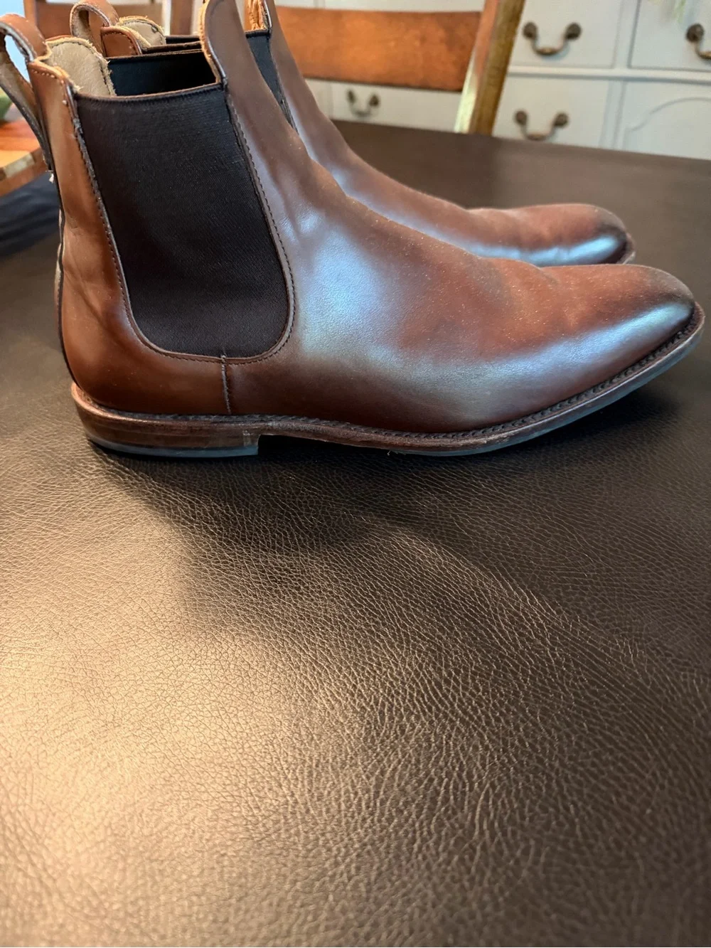 Allen Edmonds Men's Brown Leather Chelsea Boots